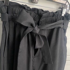 J. Crew Black Paperbag Straight-Leg Pants